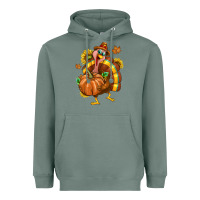 Sage Thanksgiving Turkey Heavyweight Hoodie - texasbilliewilder