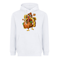 White Thanksgiving Turkey Heavyweight Hoodie - texasbilliewilder
