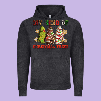 My Kind Of Christmas Trees Vintage Hoodie Designed By Ranaportraitstore