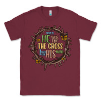 Burgundy when he was one the cross i was one his mind Classic Tee - MaliasSmallBusiness