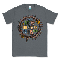 Charcoal Heather when he was one the cross i was one his mind Classic Tee - MaliasSmallBusiness