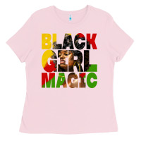 Bubblegum Pink black girl magic juneteenth Ladies Tee - HRA Design Shop