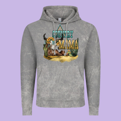 Country Mama Vintage Hoodie Designed By Nancycooperartshop