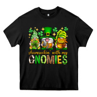 Black St. Patrick's Day shamrockin' with my gnomies Heavy Core Tee - Neo Western