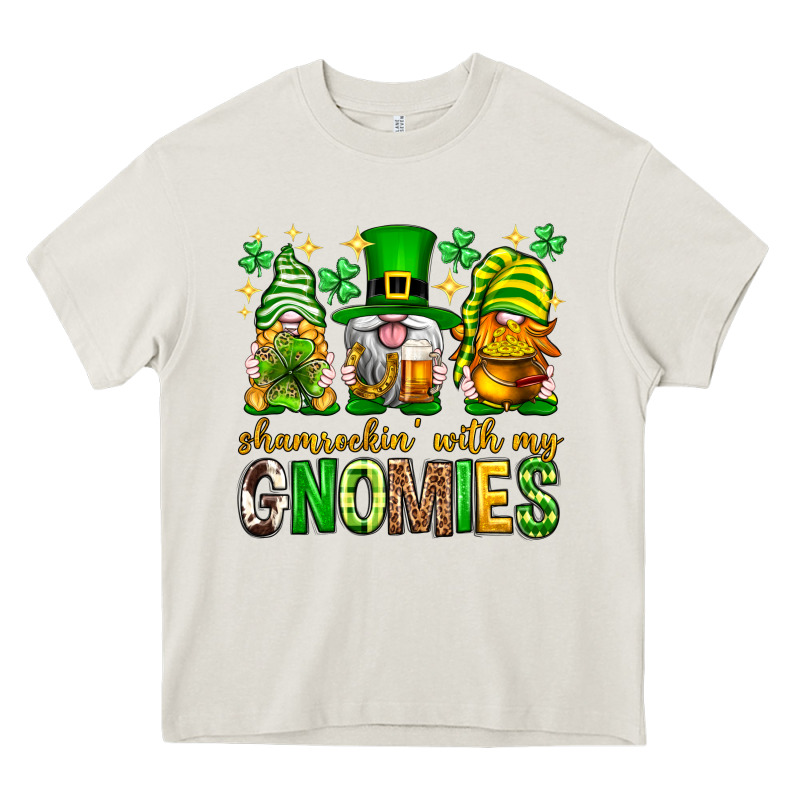 St. Patrick's Day Shamrockin' With My Gnomies Heavy Core Tee by Neo Western | Teevron