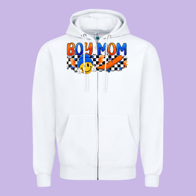Boy Mom Zipper Hoodie Designed By Artiststas