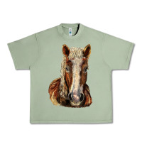 Oil Green Belgian Horse Urban Heavy Tee - LillyAllenDesigns