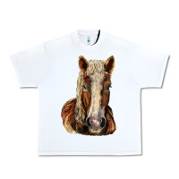 White Belgian Horse Urban Heavy Tee - LillyAllenDesigns