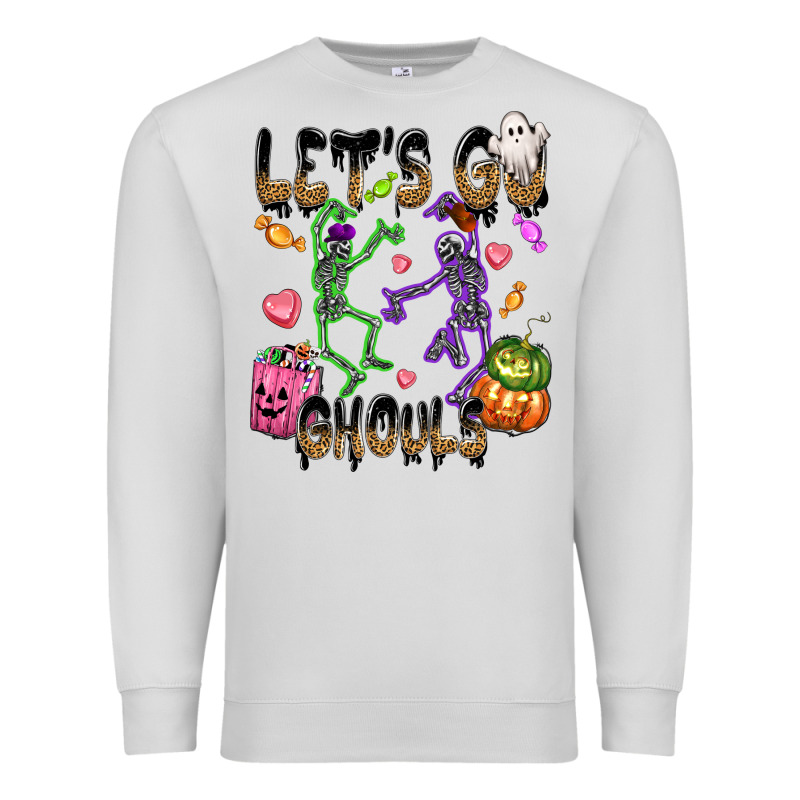 Let's Go Ghouls Premium Sweatshirt by NancyCooperArtShop | Teevron