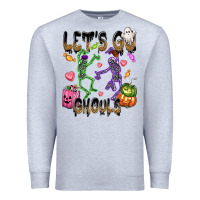 Heather Grey Let's go ghouls Premium Sweatshirt - NancyCooperArtShop