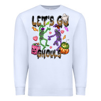 White Let's go ghouls Premium Sweatshirt - NancyCooperArtShop