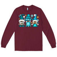 Burgundy winter afro gnomies Long Sleeve Tee - NancyCooperArtShop