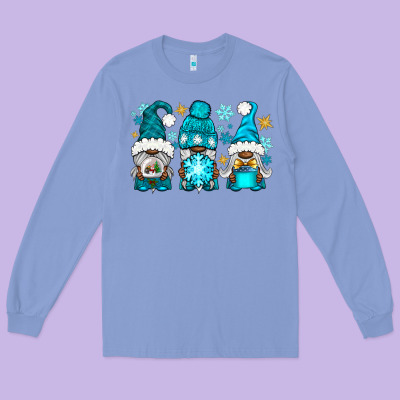 Winter Afro Gnomies Long Sleeve Tee Designed By Nancycooperartshop