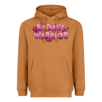 Meerkat Badass warrior Breast Cancer Heavyweight Hoodie - NancyCooperArtShop