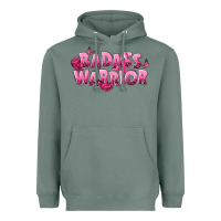 Sage Badass warrior Breast Cancer Heavyweight Hoodie - NancyCooperArtShop