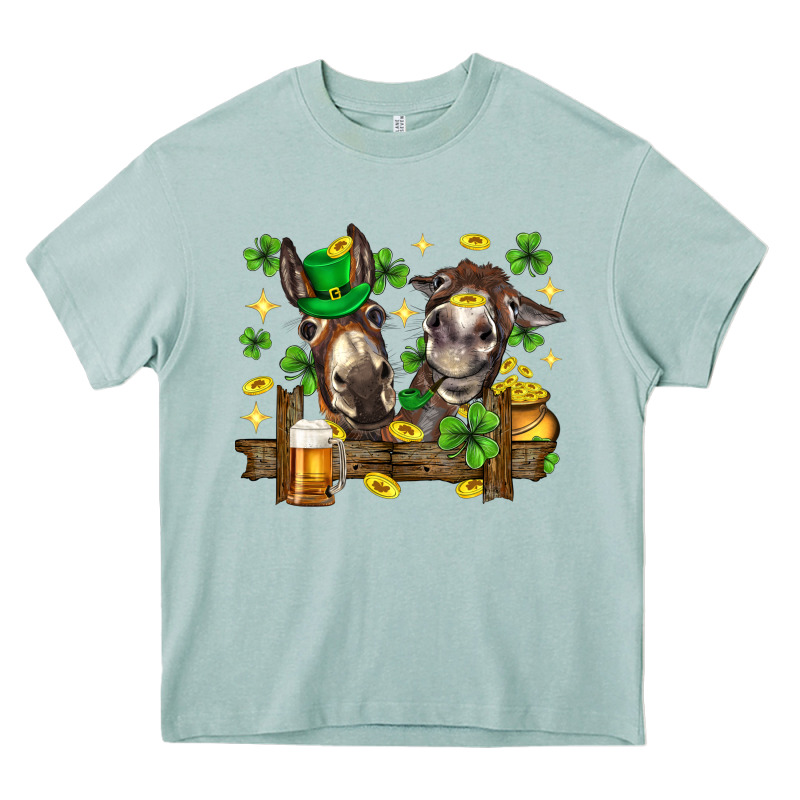 St. Patrick's Day Donkey Heavy Core Tee by Neo Western | Teevron