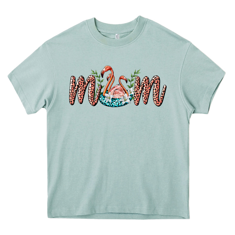 Mom Flamingo Heavy Core Tee by BarkalooDesign | Teevron
