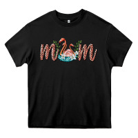 Black mom flamingo Heavy Core Tee - BarkalooDesign