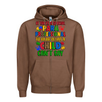 Chestnut it takes a special paraprofessional to hear what a Zipper Hoodie - Artiststas
