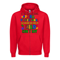 Red it takes a special paraprofessional to hear what a Zipper Hoodie - Artiststas