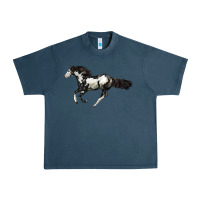 Midnight Navy American Paint Horse Urban Heavy Tee - LillyAllenDesigns