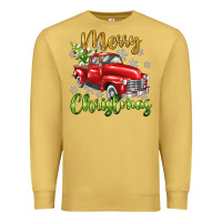 Antique Gold Merry Christmas truck Premium Sweatshirt - texasbilliewilder
