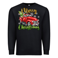 Black Merry Christmas truck Premium Sweatshirt - texasbilliewilder
