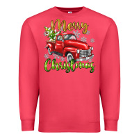Cardinal Merry Christmas truck Premium Sweatshirt - texasbilliewilder