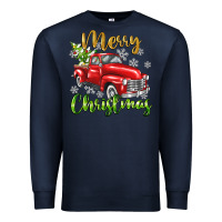 Navy Merry Christmas truck Premium Sweatshirt - texasbilliewilder