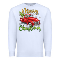 White Merry Christmas truck Premium Sweatshirt - texasbilliewilder