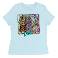 Baby Blue summer vibes Ladies Tee - SublimationCraftShop