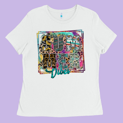 Summer Vibes Ladies Tee Designed By Sublimationcraftshop