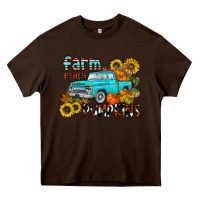 Chocolate Brown farm fresh pumpkin Heavy Core Tee - CowhideDigitalArt