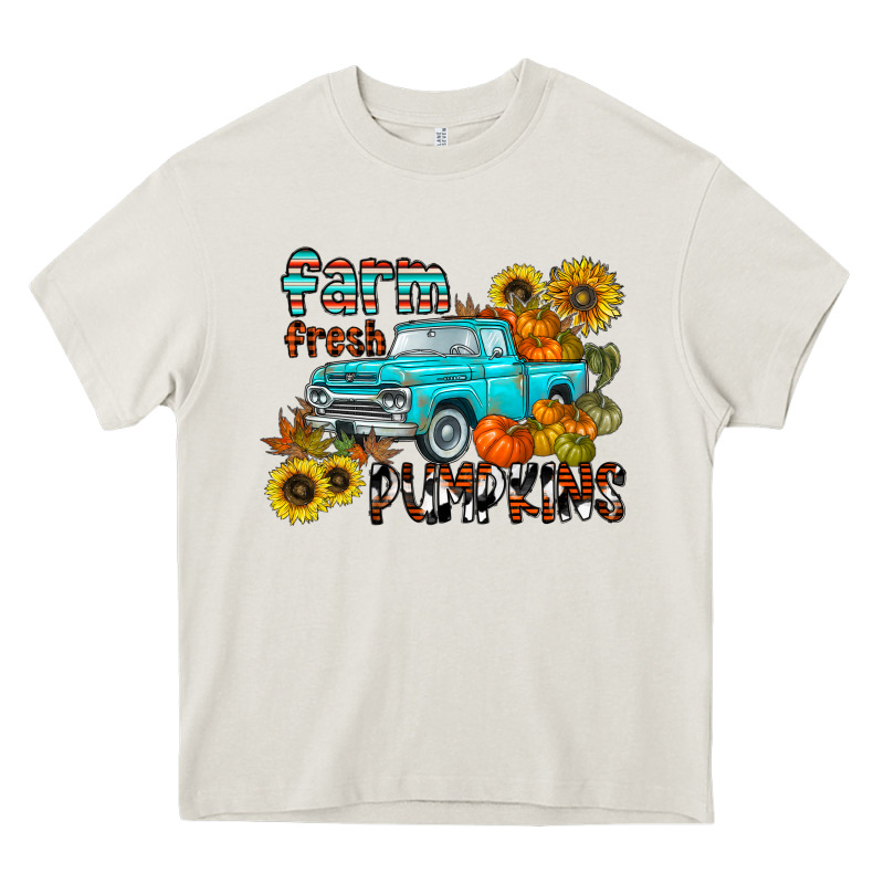Farm Fresh Pumpkin Heavy Core Tee by CowhideDigitalArt | Teevron