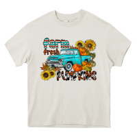 Cream farm fresh pumpkin Heavy Core Tee - CowhideDigitalArt