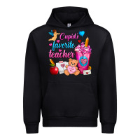 Black Cupid's Favorite Teacher Valentine's Day Frappe Urban Hoodie - FaDigitalArtStudio