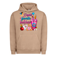 Pigment Burro Cupid's Favorite Teacher Valentine's Day Frappe Urban Hoodie - FaDigitalArtStudio