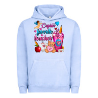Pigment Grape Ice Cupid's Favorite Teacher Valentine's Day Frappe Urban Hoodie - FaDigitalArtStudio
