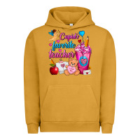 Pigment Peanut Butter Cupid's Favorite Teacher Valentine's Day Frappe Urban Hoodie - FaDigitalArtStudio