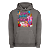Pigment Tornado Cupid's Favorite Teacher Valentine's Day Frappe Urban Hoodie - FaDigitalArtStudio