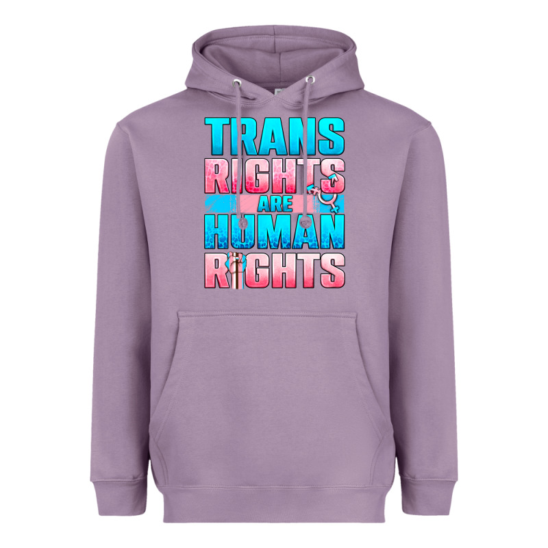 Trans Rights Are Human Rights Heavyweight Hoodie by NancyCooperArtShop | Teevron