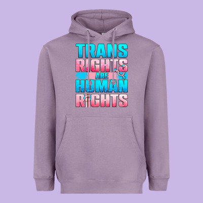 Trans Rights Are Human Rights Heavyweight Hoodie Designed By Nancycooperartshop
