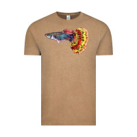 Vintage Coffee Guppy Fish Vintage Tee - LillyAllenDesigns