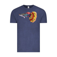 Vintage Denim Guppy Fish Vintage Tee - LillyAllenDesigns