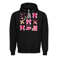 Black coquette bow nurse Zipper Hoodie - Artiststas