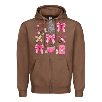Chestnut coquette bow nurse Zipper Hoodie - Artiststas