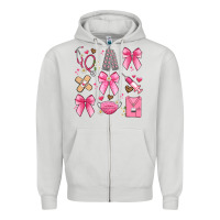 Dove Grey coquette bow nurse Zipper Hoodie - Artiststas