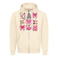 Sandshell coquette bow nurse Zipper Hoodie - Artiststas