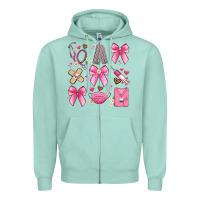 Seafoam coquette bow nurse Zipper Hoodie - Artiststas