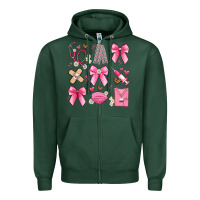 Sports Green coquette bow nurse Zipper Hoodie - Artiststas